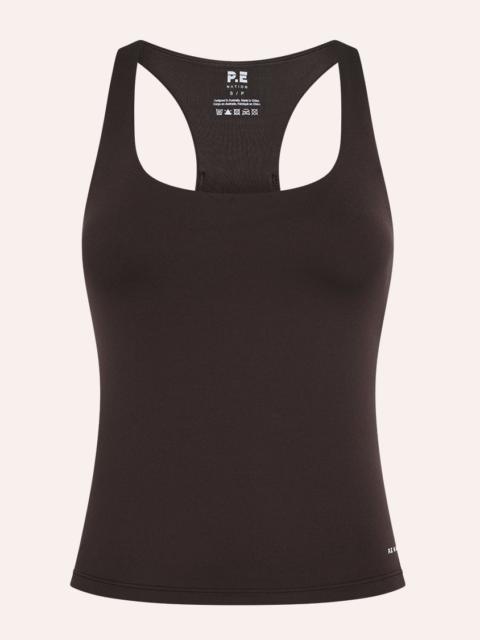 P.E NATION SIGNATURE SCOOP TANK IN COFFEE