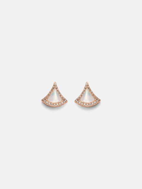 BVLGARI Divas' Dream 18kt rose gold earrings with mother-of-pearl and diamonds