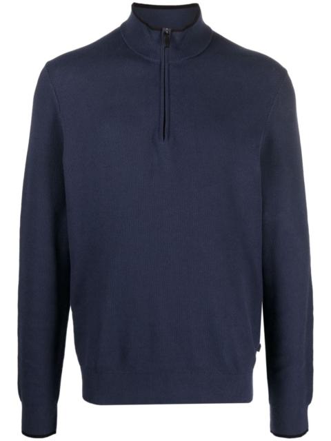 MICHAEL KORS half-zip textured cotton jumper