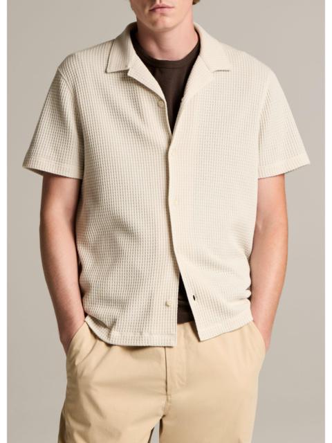 Vince Macro-Waffle Cotton-Blend Cabana Shirt