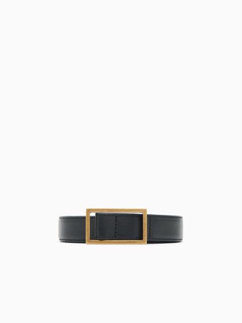 EMPORIO ARMANI LEATHER BELT WITH PLATE