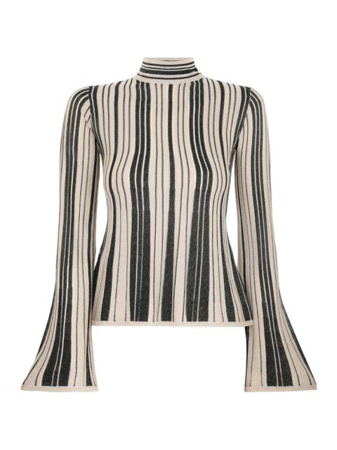 Zimmermann ILLUSTRATION METALLIC KNIT TOP | REVERSIBLE