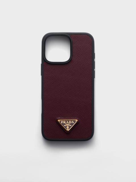 Prada Saffiano leather case for iPhone 16 Pro Max