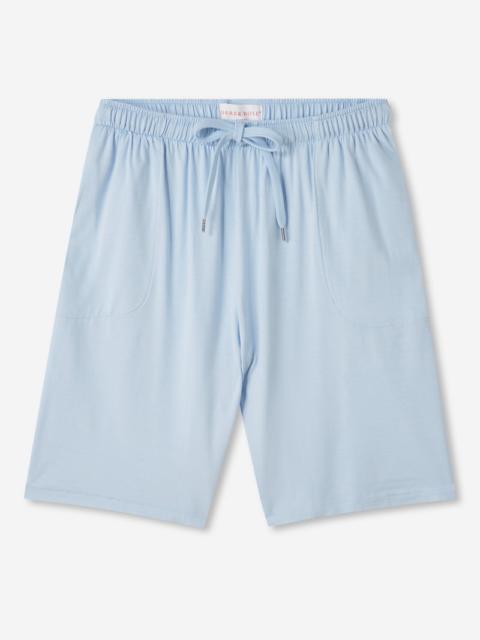 Derek Rose Men's Lounge Shorts Basel Micro Modal Stretch Sky