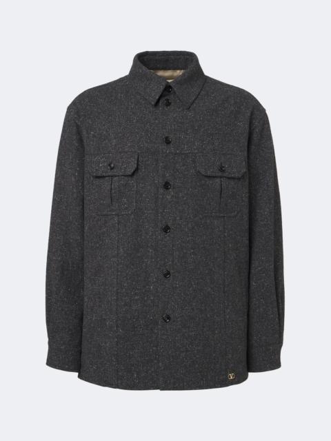 Valentino VLogo wool and silk-blend overshirt