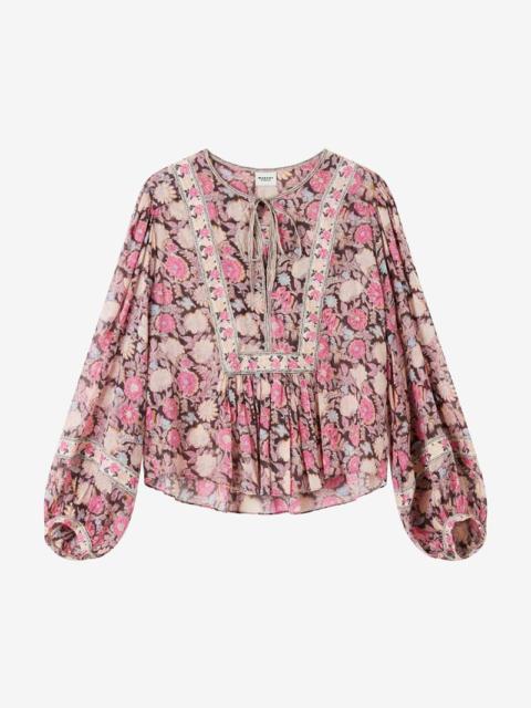 Isabel Marant Étoile GAYLE FLORAL PRINTED COTTON TOP
