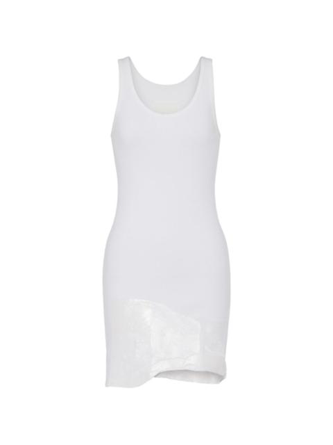 Maison Margiela sheer-panel long cotton top