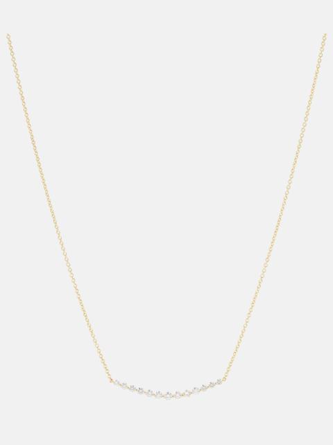 ANITA KO Crescent 18kt yellow gold necklace with diamonds