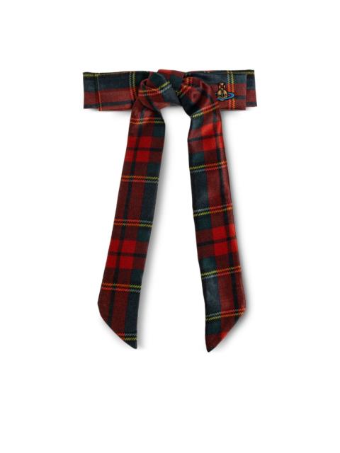Vivienne Westwood tartan orb-detail hair accessory