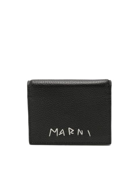 Marni logo-embroidered bi-fold wallet