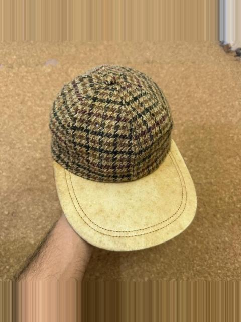 Polo Ralph Lauren Vintage 90s Polo Ralph Lauren Wool Tweed Leather Cap USA