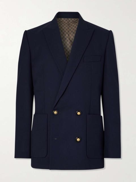 Double-Breasted Wool-Twill Blazer