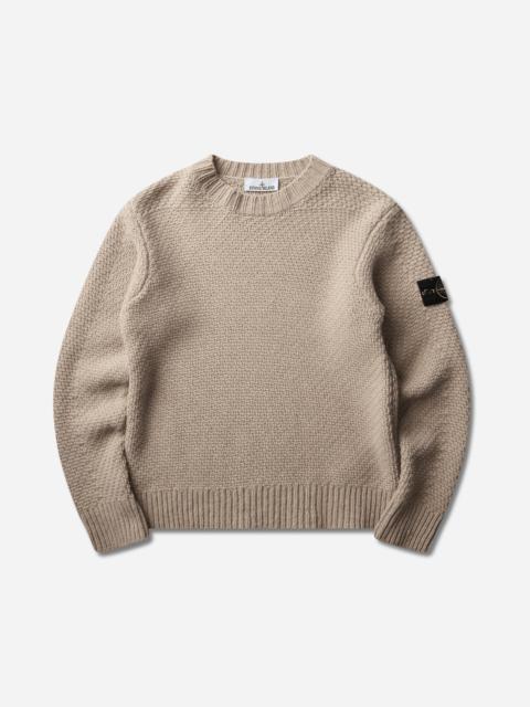 Stone Island Men's Lambswool Crewneck Sweater Biscuit Melange