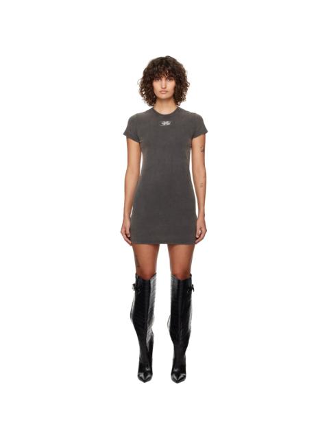 alexanderwang.t Gray Blade Logo-Embossed Minidress