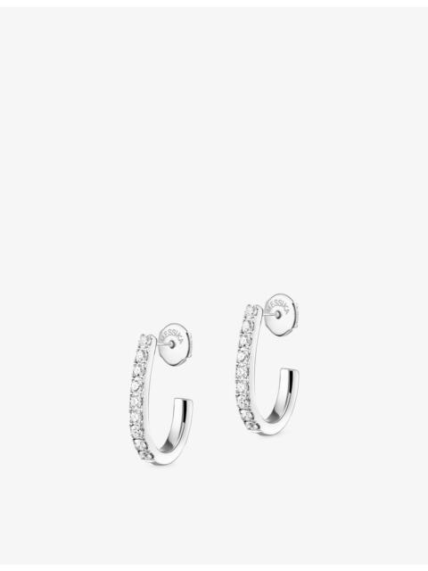 MESSIKA Gatsby 18ct white-gold and diamond hoop earrings