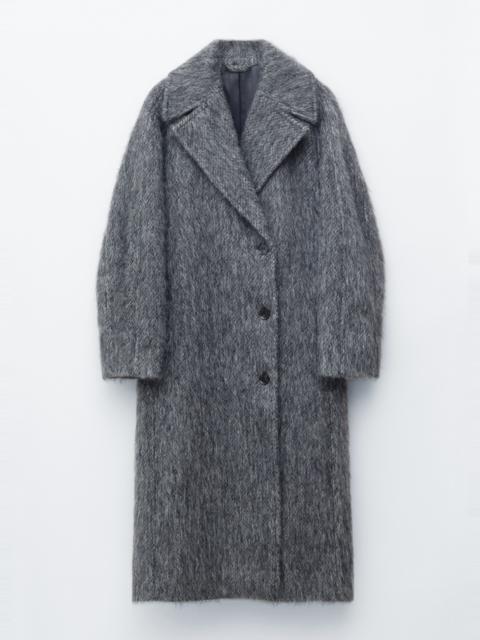 & Other Stories Brushed Wool-Blend Coat