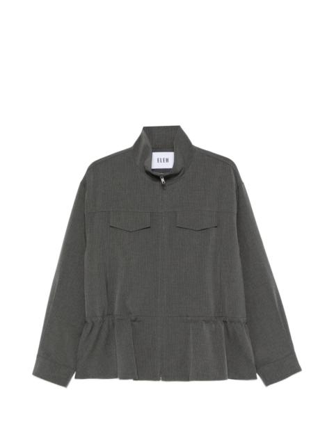 ELEH pinstripe drawstring-waist jacket