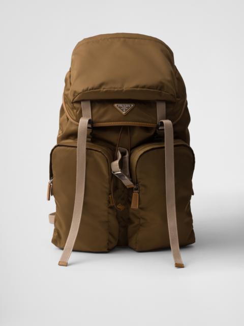 Re-Nylon and leather backpack