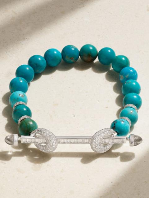 ANANYA Chakra 18-karat white gold multi-stone bracelet Gold