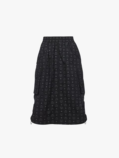 MCM Monogram Midi Skirt in Recycled Nylon