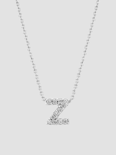 ROBERTO COIN Women's Tiny Treasures 0.08 TCW Diamond & 18K White Gold Initial Necklace - Initial I