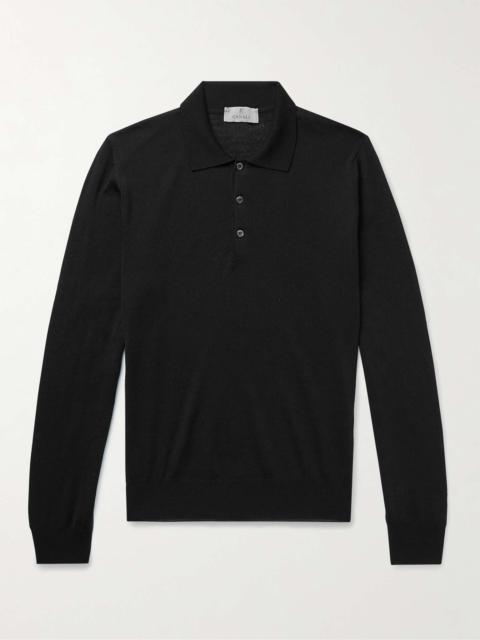 Canali Slim-Fit Merino Wool Polo Shirt