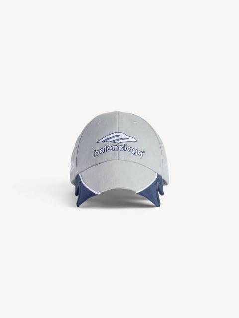 BALENCIAGA Men's 3b Football Cap in Light Grey/blue