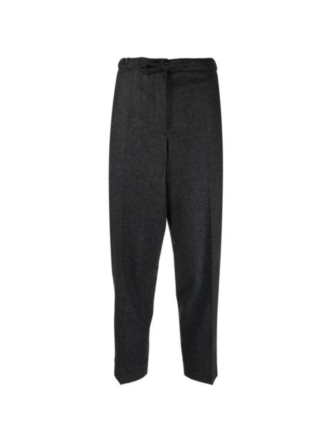 drawstring wool trousers