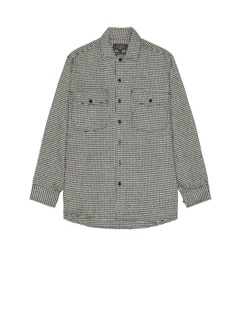 BEAMS PLUS Work Classic Fit Houndstooth Shirt