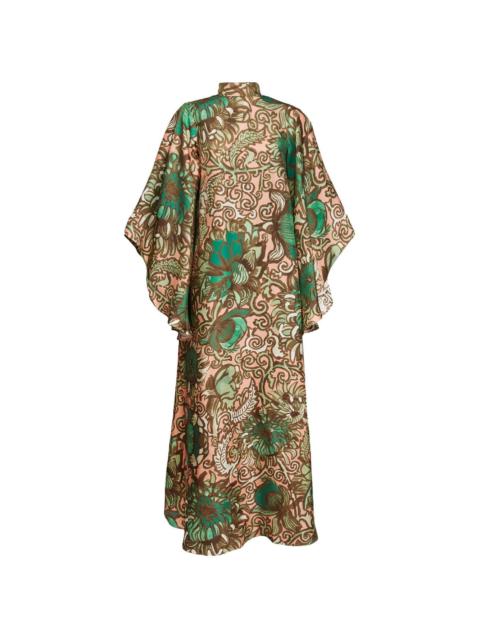 Magnifico floral-print silk maxi dress