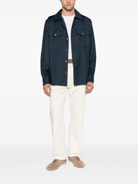 Brunello Cucinelli Brunello Cucinelli Button-up Epaulette Shirt