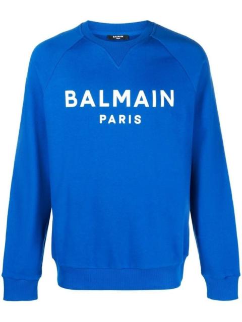 Balmain logo-print crew neck sweatshirt