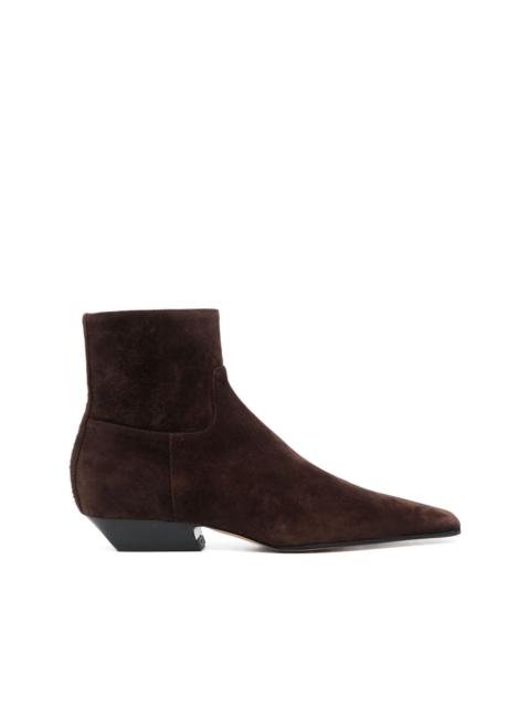 KHAITE The Marfa suede ankle boots