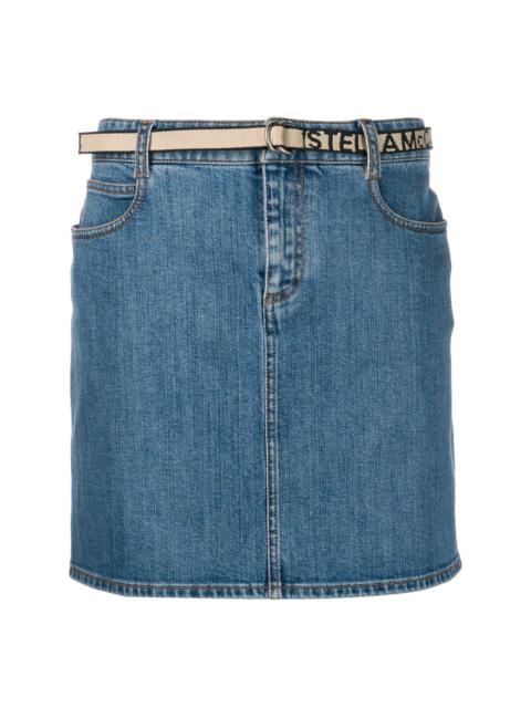 Stella McCartney belted denim skirt