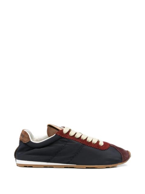 Miu Miu Miu Miu Plume Suede-trim Panelled Sneakers