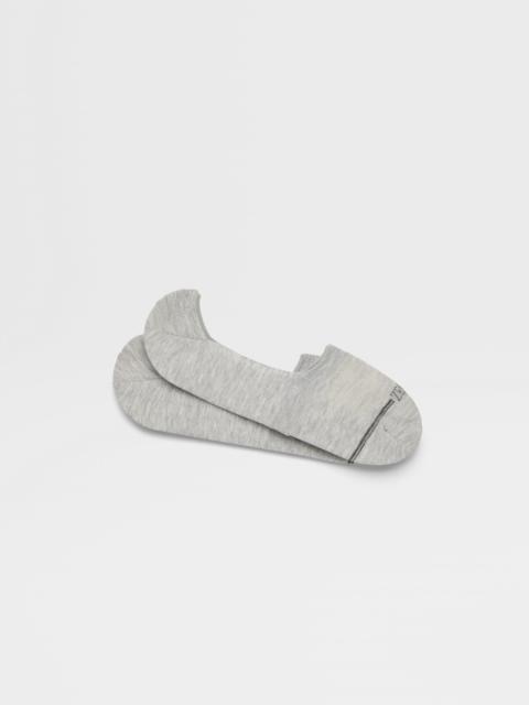 ZEGNA GREY MÉLANGE COTTON BLEND SOCKS