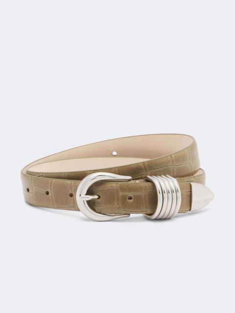 DÉHANCHE Hollyhock croc-effect leather belt