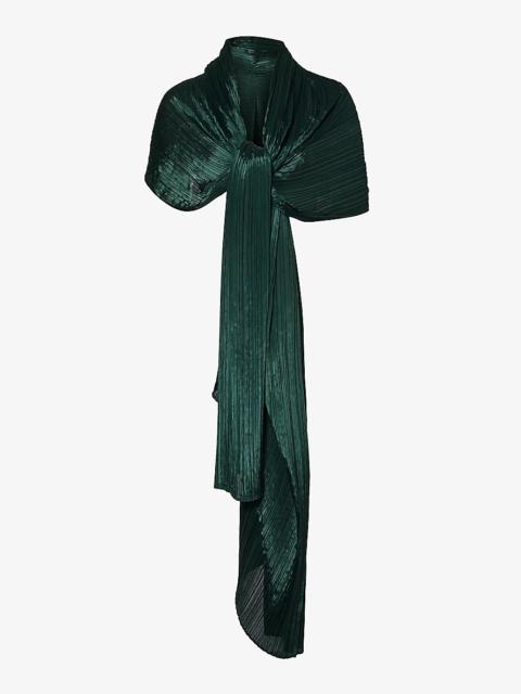 Pleats Please Issey Miyake Basic pleated knitted scarf