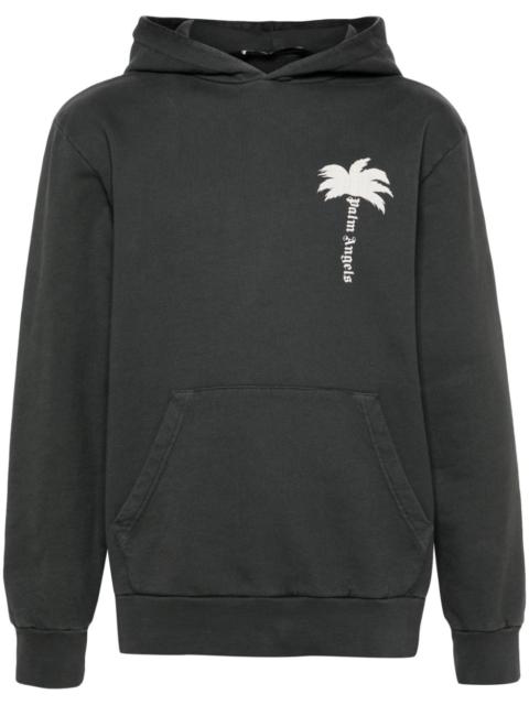 Palm Angels logo-print cotton hoodie