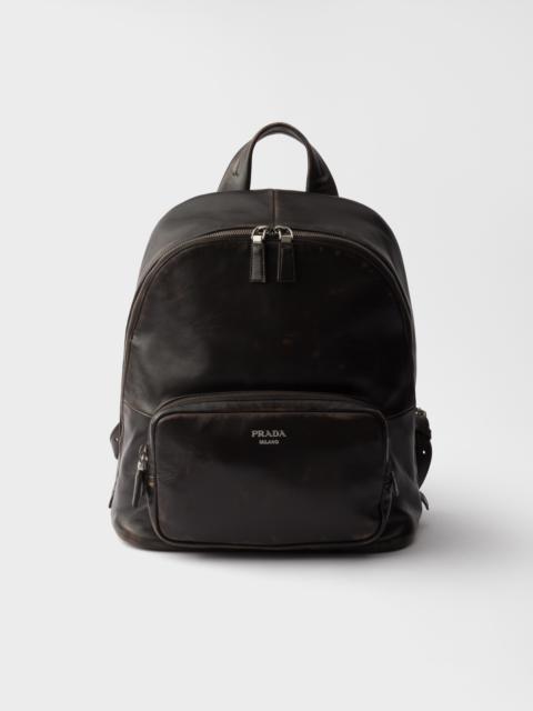 Prada Distressed nappa leather backpack