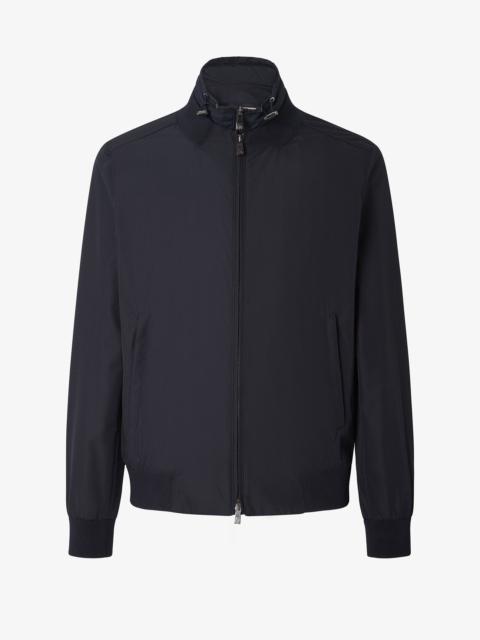 Navy blue jacket with inner vest and hood
