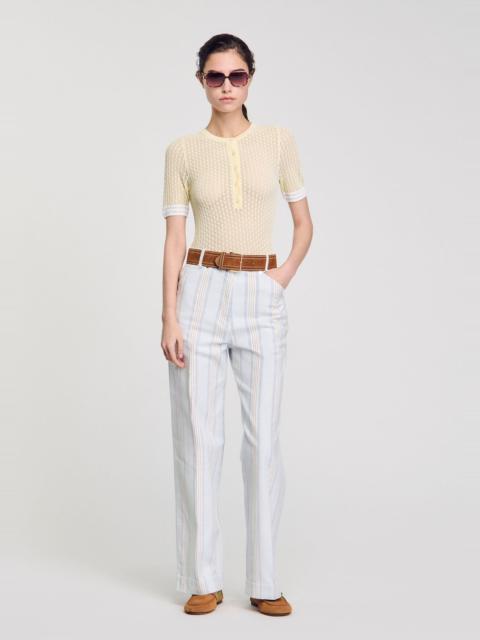 Sandro SHORT-SLEEVED SWEATER