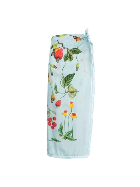 Agua by Agua Bendita floral-print sarong skirt