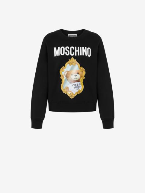 Moschino MIRROR TEDDY BEAR ORGANIC COTTON SWEATSHIRT