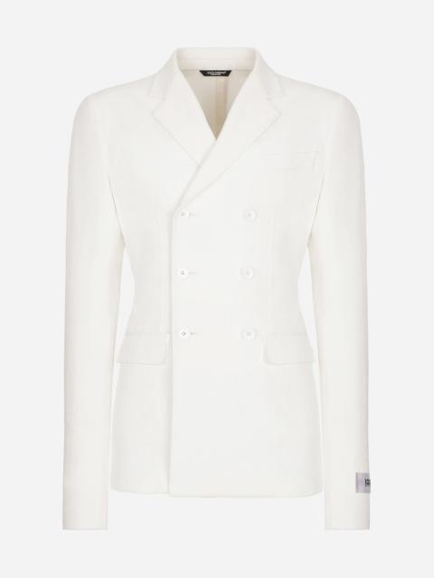 Dolce & Gabbana Fitted single-breasted stretch cotton jacket