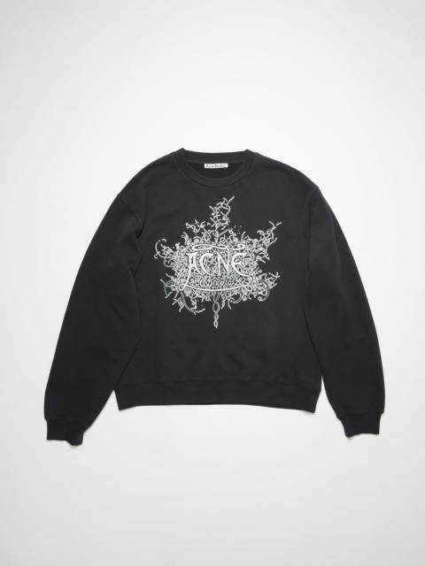 Acne Studios Glow in the dark logo sweater - Faded black