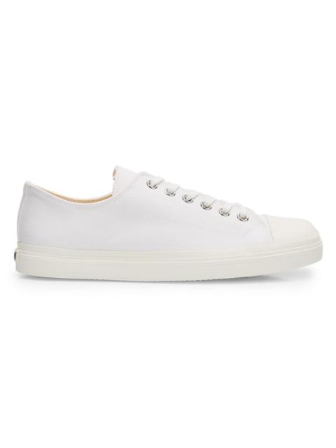 Moschino Men's Edge Canvas Cap Toe Low-Top Sneakers - White