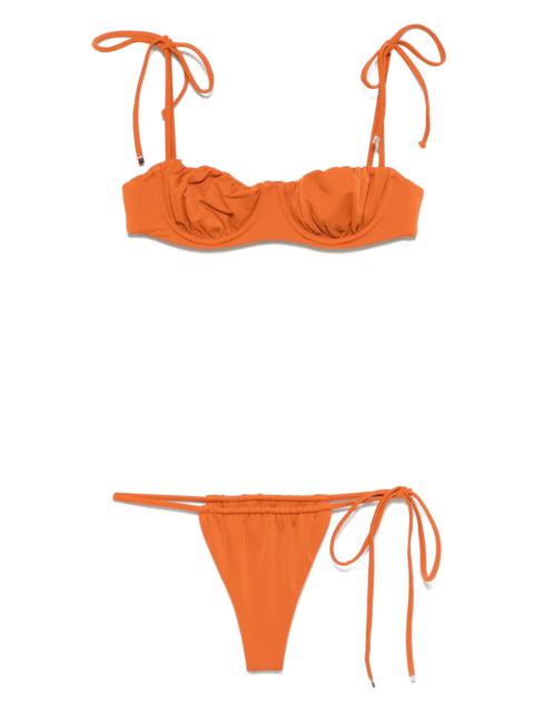 THE ATTICO Ruched-detailing Bikini