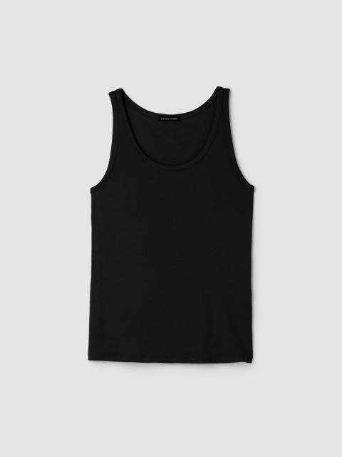 EILEEN FISHER Organic Cotton Stretch Rib Scoop Neck Tank