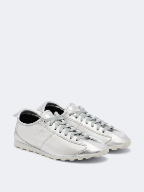 JACQUEMUS Tennis metallic leather sneakers